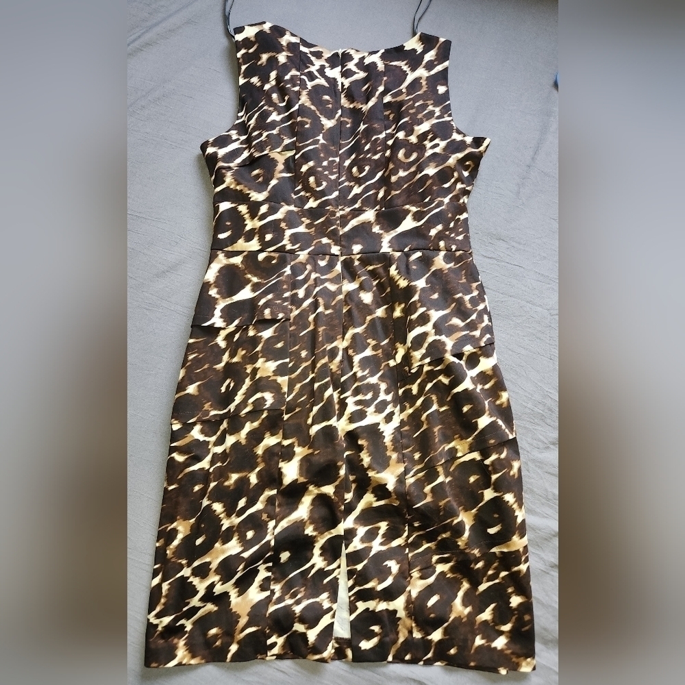 Calvin Klein Animal Print Cotton Spandex Dress Petite